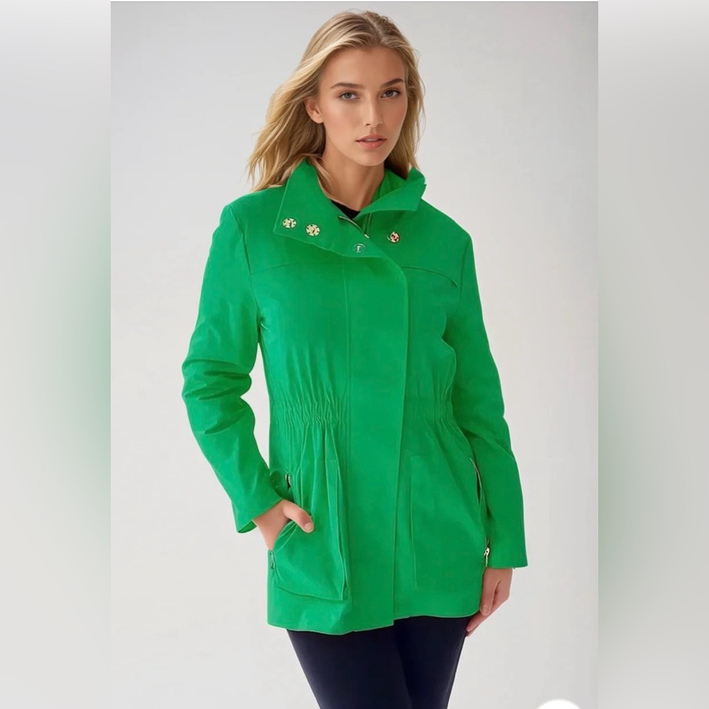 Ciao Milano Irish Green Tess Rain Jacket Sz XS